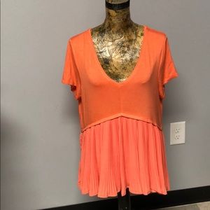 KAARI blue coral short sleeve top